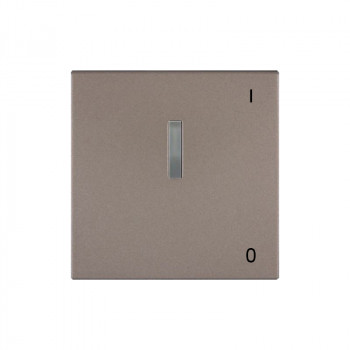 Kryt jednoduchý IP44 s presvetlením symbol 0-1 metalický