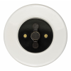 Prepínač troch svetiel KOMPLET Kryt spínača: Čierny Typ ovládača: Klička ZLN Farba ovládača: Patina Rám: KERAMIKA - biela