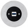 Zásuvka komunikačná USB KOMPLET Kryt zásuvky biely Rám: BETÓN