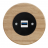 Zásuvka komunikačná USB KOMPLET Kryt zásuvky čierny Rám: DREVO - dub svetlý