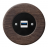Zásuvka komunikačná USB KOMPLET Kryt zásuvky čierny Rám: DREVO - dub tmavý