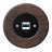 Zásuvka komunikačná USB/nabíjačka KOMPLET Kryt zásuvky čierny Rám: DREVO - dub tmavý