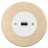 Zásuvka komunikačná USB KOMPLET Kryt zásuvky biely Rám: DREVO - javor