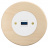 Zásuvka komunikačná USB/nabíjačka KOMPLET Kryt zásuvky biely Rám: DREVO - javor