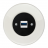 Zásuvka komunikačná USB/nabíjačka KOMPLET Kryt zásuvky čierny Rám: KERAMIKA - biela