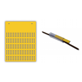 Štítek zásuvný (pro dutinku) KCPM-Y 4x10 žlutý - bez popisu (112ks štítků na kartě)